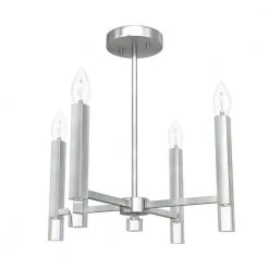 Sunjai 4-Light Brushed Nickel Candlestick Pendant Light by Hunter 19 Sunjai 4-Light Brushed Nickel Candlestick Pendant Light by Hunter -Hunter Sales brushed nickel hunter chandeliers 19516 4f 1000