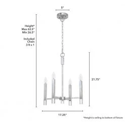 Sunjai 4-Light Brushed Nickel Candlestick Pendant Light by Hunter 16 Sunjai 4-Light Brushed Nickel Candlestick Pendant Light by Hunter -Hunter Sales brushed nickel hunter chandeliers 19516 66 1000