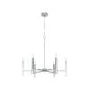 Sunjai 6-Light Brushed Nickel Candlestick Chandelier by Hunter