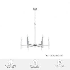 Sunjai 6-Light Brushed Nickel Candlestick Chandelier by Hunter -Hunter Sales brushed nickel hunter chandeliers 19518 c3 1000