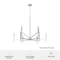 Sunjai 9-Light Brushed Nickel Candlestick Chandelier by Hunter -Hunter Sales brushed nickel hunter chandeliers 19520 c3 1000