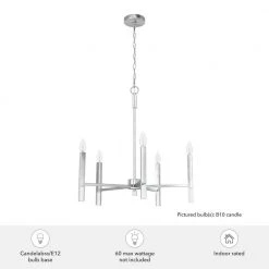 Sunjai 5-Light Brushed Nickel Candlestick Chandelier by Hunter -Hunter Sales brushed nickel hunter chandeliers 19522 c3 1000