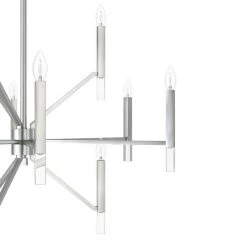 Sunjai 12-Light Brushed Nickel Candlestick Chandelier by Hunter 13 Sunjai 12-Light Brushed Nickel Candlestick Chandelier by Hunter -Hunter Sales brushed nickel hunter chandeliers 19528 a0 1000