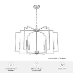 Zoanne 6-Light Brushed Nickel Geometric Chandelier by Hunter -Hunter Sales brushed nickel hunter chandeliers 19571 c3 1000