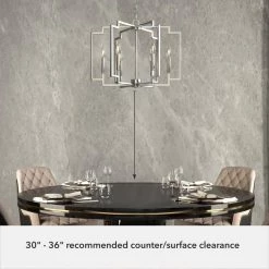 Zoanne 6-Light Brushed Nickel Geometric Chandelier by Hunter -Hunter Sales brushed nickel hunter chandeliers 19573 66 1000