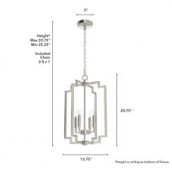 Zoanne 4-Light Brushed Nickel Island Pendant Light by Hunter -Hunter Sales brushed nickel hunter chandeliers 19575 1d 1000