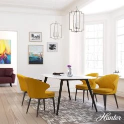 Zoanne 4-Light Brushed Nickel Island Pendant Light by Hunter -Hunter Sales brushed nickel hunter chandeliers 19575 40 1000