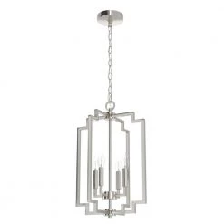 Zoanne 4-Light Brushed Nickel Island Pendant Light by Hunter
