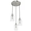 Lochemeade 3 Light Brushed Nickel Waterfall Chandelier with Clear Seeded Glass Shades Kitchen Light by Hunter -Hunter Sales brushed nickel hunter chandeliers 19718 64 1000