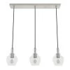 Maple Park 3 Light Brushed Nickel Linear Chandelier with Clear Glass Shades Kitchen Light by Hunter -Hunter Sales brushed nickel hunter chandeliers 19901 64 1000