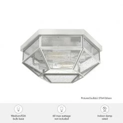 Indria 13 in. 2 Light Brushed Nickel Flush Mount Bathroom Light by Hunter 13 Indria 13 in. 2 Light Brushed Nickel Flush Mount Bathroom Light by Hunter -Hunter Sales brushed nickel hunter flush mount lights 19116 1d 1000