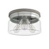 Devon Park 13 in. 3 Light Brushed Nickel Flush Mount Kitchen Light by Hunter -Hunter Sales brushed nickel hunter flush mount lights 19152 64 1000