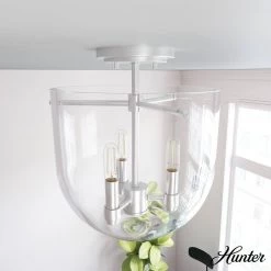 Hunter Sales -Hunter Sales brushed nickel hunter flush mount lights 19321 e1 1000