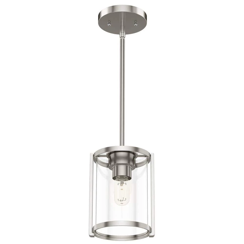 Astwood 1 Light Brushed Nickel Mini Pendant with Glass Shade Kitchen Light by Hunter 9 Astwood 1 Light Brushed Nickel Mini Pendant with Glass Shade Kitchen Light by Hunter - Image 7