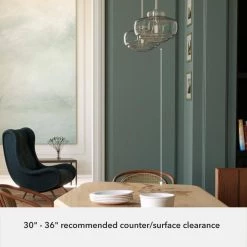 Saddle Creek 1 Light Brushed Nickel Mini Pendant with Seeded Glass Shade Kitchen Light by Hunter -Hunter Sales brushed nickel hunter pendant lights 19189 4f 1000