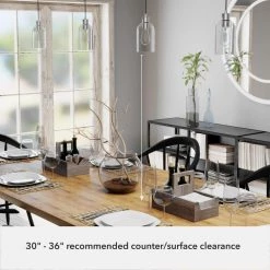 Lochemeade 1 Light Brushed Nickel Mini Pendant with Seeded Glass Shade Kitchen Light by Hunter -Hunter Sales brushed nickel hunter pendant lights 19200 c3 1000