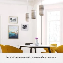 Solhaven 1-Light Brushed Nickel Island Mini-Pendant Light with Hardback Shade by Hunter -Hunter Sales brushed nickel hunter pendant lights 19239 66 1000