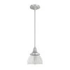 Cypress Grove 1 Light Brushed Nickel Island Pendant Light with Clear Holophane Glass Shade Dining Room Light by Hunter -Hunter Sales brushed nickel hunter pendant lights 19327 64 1000