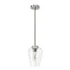 Vidria 1 Light Brushed Nickel Mini Pendant Light with Clear Glass Shade Kitchen Light by Hunter -Hunter Sales brushed nickel hunter pendant lights 19723 64 1000