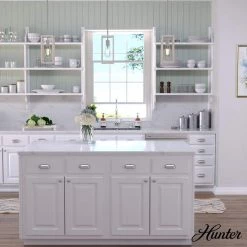 Squire Manor 1-Light Brushed Nickel Island Mini Pendant Light by Hunter -Hunter Sales brushed nickel hunter pendant lights 19770 40 1000