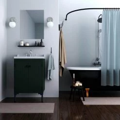 Hepburn 7 in. Brushed Nickel Sconce with Frosted Glass Shade Bathroom Light by Hunter -Hunter Sales brushed nickel hunter vanity lighting 19176 40 1000