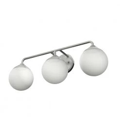 Hepburn 25 in. 3 Light Brushed Nickel Vanity Light with Frosted Glass Bathroom Light by Hunter -Hunter Sales brushed nickel hunter vanity lighting 19178 c3 1000