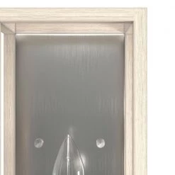 Squire Manor 1-Light Brushed Nickel Wall Sconce with Bleached Wood Frame by Hunter -Hunter Sales brushed nickel hunter vanity lighting 19670 a0 1000