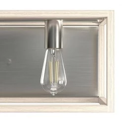Squire Manor 25 in. 3-Light Brushed Nickel Vanity Light with Bleached Wood Frame by Hunter 12 Squire Manor 25 in. 3-Light Brushed Nickel Vanity Light with Bleached Wood Frame by Hunter -Hunter Sales brushed nickel hunter vanity lighting 19674 a0 1000
