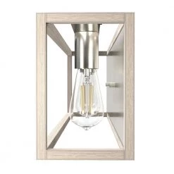 Squire Manor 25 in. 3-Light Brushed Nickel Vanity Light with Bleached Wood Frame by Hunter 15 Squire Manor 25 in. 3-Light Brushed Nickel Vanity Light with Bleached Wood Frame by Hunter -Hunter Sales brushed nickel hunter vanity lighting 19674 c3 1000