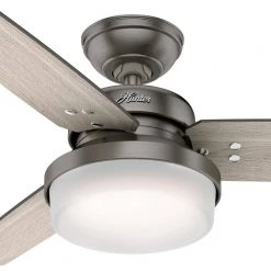Sentinel 44 in. Indoor Brushed Slate Ceiling Fan with Remote with Light Kit by Hunter 18 Sentinel 44 in. Indoor Brushed Slate Ceiling Fan with Remote with Light Kit by Hunter -Hunter Sales brushed slate hunter ceiling fans with lights 50393 fa 1000