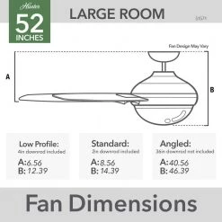 Lykke 52 in. Indoor Burnished Brass Ceiling Fan with Light Kit and Remote by Hunter -Hunter Sales burnished brass hunter ceiling fans with lights 51571 40 1000