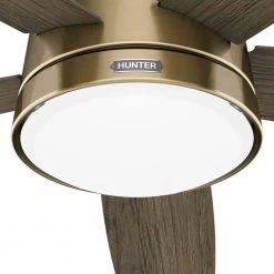 Erikson 52 in. Indoor Burnished Brass Ceiling Fan with Remote and Light Kit by Hunter -Hunter Sales burnished brass hunter ceiling fans with lights 51728 66 1000
