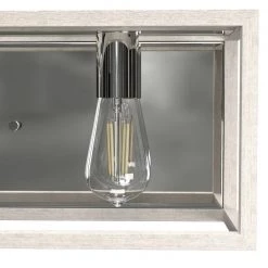 Squire Manor 33 in. 4-Light Chrome Vanity Light with Distressed White Frame by Hunter 12 Squire Manor 33 in. 4-Light Chrome Vanity Light with Distressed White Frame by Hunter -Hunter Sales chrome hunter vanity lighting 19037 a0 1000