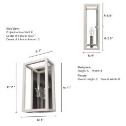 Squire Manor 1-Light Chrome Wall Sconce with Distressed White Frame by Hunter 13 Squire Manor 1-Light Chrome Wall Sconce with Distressed White Frame by Hunter -Hunter Sales chrome hunter vanity lighting 19999 1d 1000