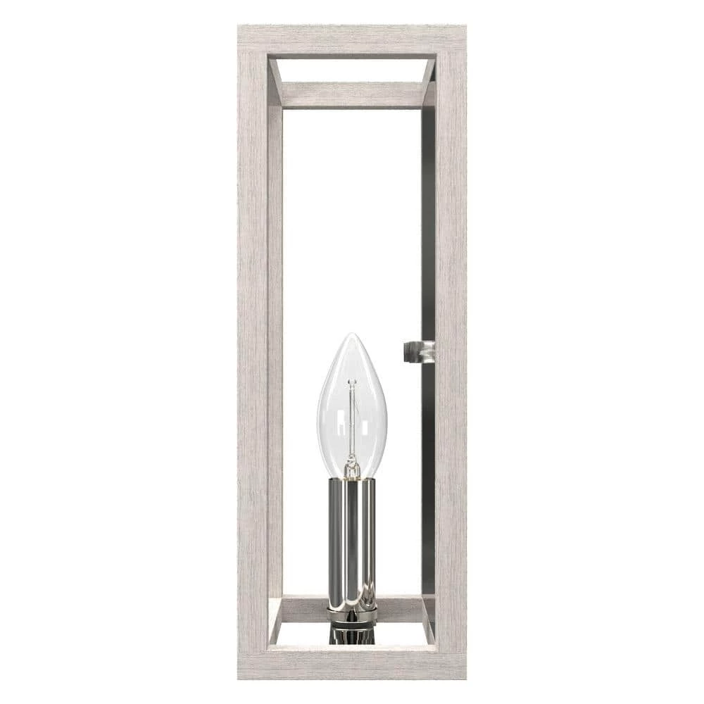 Squire Manor 1-Light Chrome Wall Sconce with Distressed White Frame by Hunter 9 Squire Manor 1-Light Chrome Wall Sconce with Distressed White Frame by Hunter - Image 7