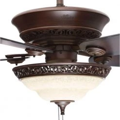 Italian Countryside 52 in. Indoor Cocoa Bronze Ceiling Fan with Light by Hunter -Hunter Sales cocoa hunter ceiling fans with lights 53200 66 1000