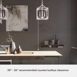 Highland Hill 4 Light Distressed White Island Pendant Light Dining Room Light by Hunter -Hunter Sales distressed white hunter chandeliers 19284 77 1000