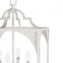 Highland Hill 4 Light Distressed White Island Pendant Light Dining Room Light by Hunter -Hunter Sales distressed white hunter chandeliers 19286 a0 1000