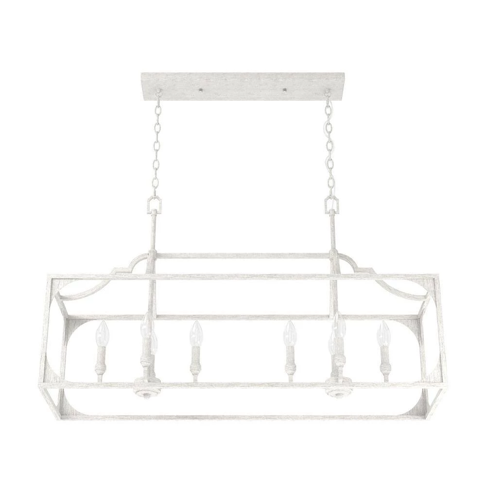 Highland Hill 8 Light Distressed White Candlestick Chandelier Kitchen Light by Hunter 12 Highland Hill 8 Light Distressed White Candlestick Chandelier Kitchen Light by Hunter - Image 10