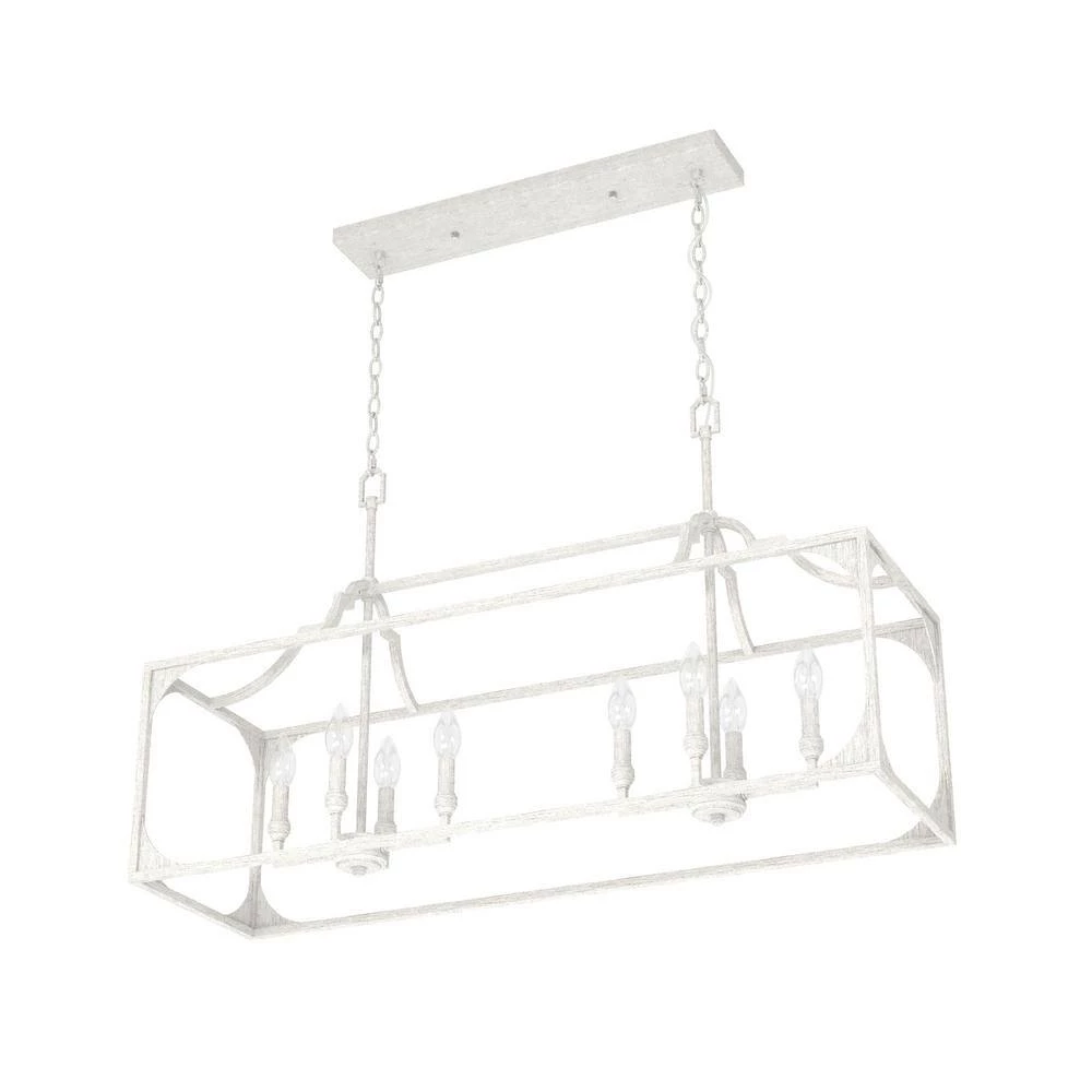 Highland Hill 8 Light Distressed White Candlestick Chandelier Kitchen Light by Hunter 11 Highland Hill 8 Light Distressed White Candlestick Chandelier Kitchen Light by Hunter - Image 9