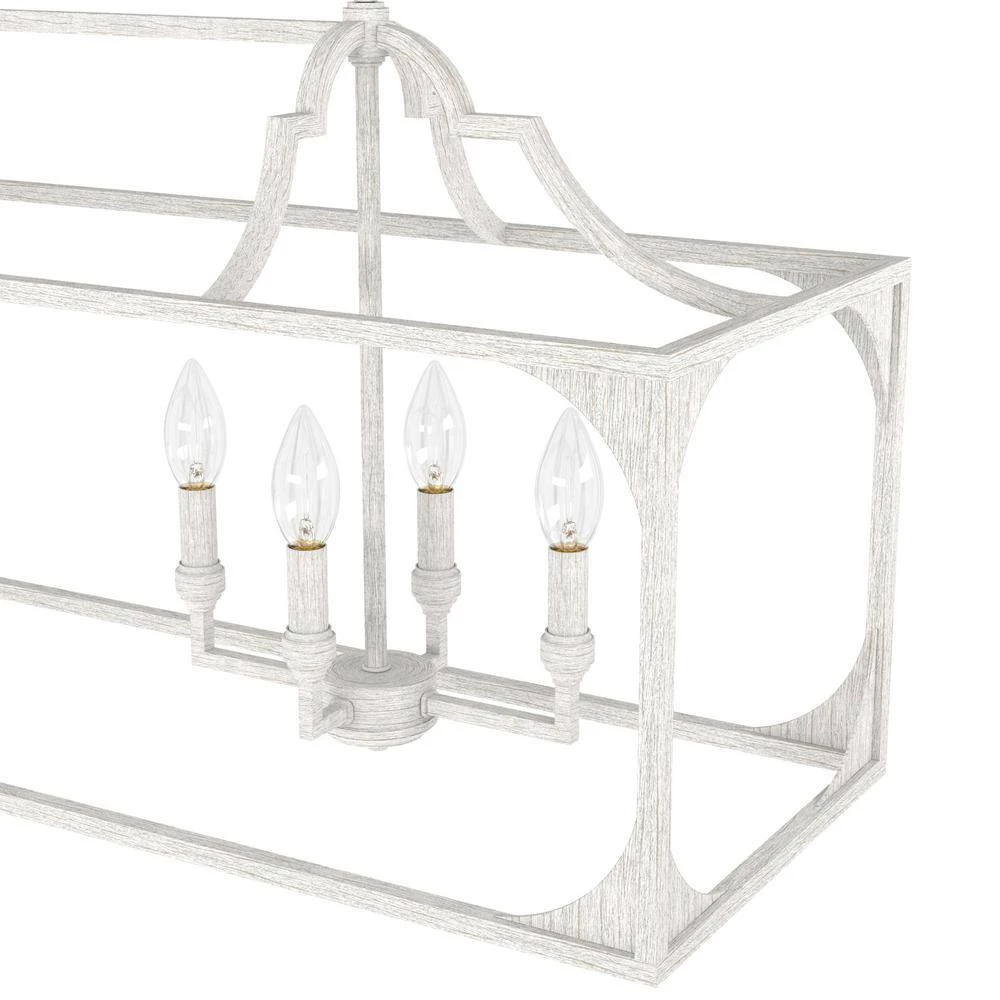 Highland Hill 8 Light Distressed White Candlestick Chandelier Kitchen Light by Hunter 6 Highland Hill 8 Light Distressed White Candlestick Chandelier Kitchen Light by Hunter - Image 4