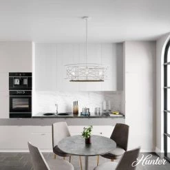 Langwood 6 Light Distressed White Candlestick Chandelier Dining Room Light by Hunter 12 Langwood 6 Light Distressed White Candlestick Chandelier Dining Room Light by Hunter -Hunter Sales distressed white hunter chandeliers 19330 40 1000