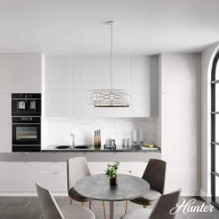 Langwood 4 Light Distressed White Candlestick Chandelier Dining Room Light by Hunter 12 Langwood 4 Light Distressed White Candlestick Chandelier Dining Room Light by Hunter -Hunter Sales distressed white hunter chandeliers 19332 40 1000