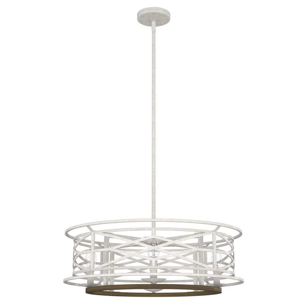 Langwood 4 Light Distressed White Candlestick Chandelier Dining Room Light by Hunter 3 Langwood 4 Light Distressed White Candlestick Chandelier Dining Room Light by Hunter