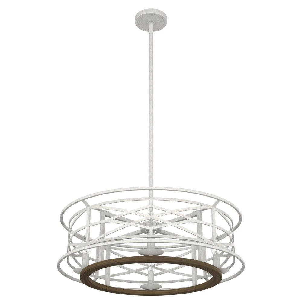 Langwood 4 Light Distressed White Candlestick Chandelier Dining Room Light by Hunter 10 Langwood 4 Light Distressed White Candlestick Chandelier Dining Room Light by Hunter - Image 8