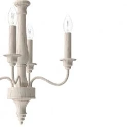 Teren 4 Light Distressed White Candlestick Chandelier Dining Room Light by Hunter -Hunter Sales distressed white hunter chandeliers 19854 a0 1000