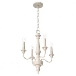 Teren 4 Light Distressed White Candlestick Chandelier Dining Room Light by Hunter -Hunter Sales distressed white hunter chandeliers 19854 c3 1000