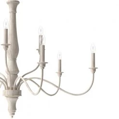 Teren 9 Light Distressed White Candlestick Chandelier Dining Room Light by Hunter -Hunter Sales distressed white hunter chandeliers 19856 a0 1000