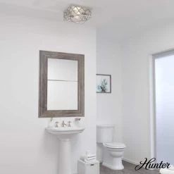 Gablecrest 13.5 in. 2-Light Distressed White Flush Mount by Hunter 10 Gablecrest 13.5 in. 2-Light Distressed White Flush Mount by Hunter -Hunter Sales distressed white hunter flush mount lights 19393 40 1000