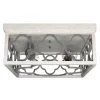 Gablecrest 13.5 in. 2-Light Distressed White Flush Mount by Hunter -Hunter Sales distressed white hunter flush mount lights 19393 64 1000